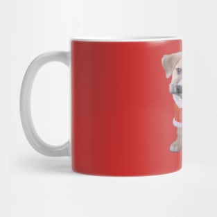 Puppy in Santa suit Mug